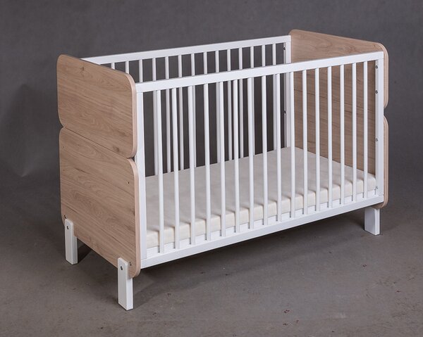 Łóżeczko Dziecięce - Tapczan 120x60 Bukowe 2w1 LYA BIALE