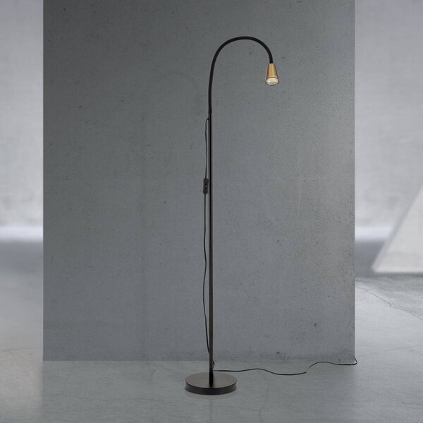 ORION Lampa stojąca Dotty, mosiężny / złoty, salon / jadalnia, metal, nowoczesny