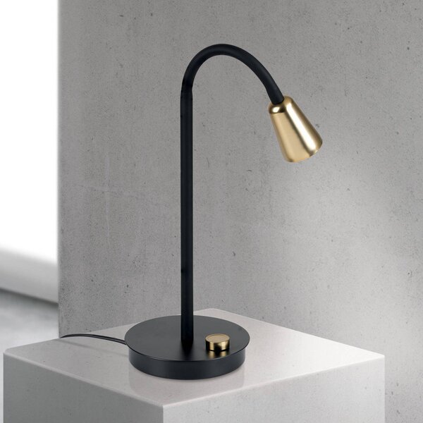 ORION Lampa stołowa Dotty, możliwość ściemniania, mosiężny / złoty, salon / jadalnia, metal, nowoczesny