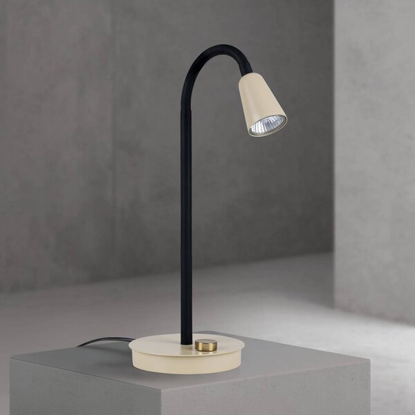 ORION Lampa stołowa Dotty, możliwość ściemniania, kremowy / amber, salon / jadalnia, metal, nowoczesny