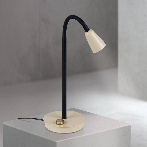 ORION Lampa stołowa Dotty, możliwość ściemniania, kremowy / amber, salon / jadalnia, metal, nowoczesny