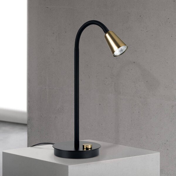 ORION Lampa stołowa Dotty, możliwość ściemniania, mosiężny / złoty, salon / jadalnia, metal, nowoczesny
