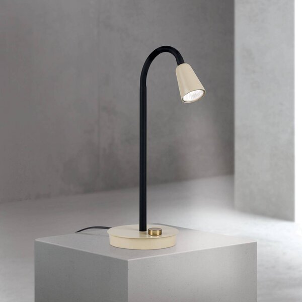 ORION Lampa stołowa Dotty, możliwość ściemniania, kremowy / amber, salon / jadalnia, metal, nowoczesny