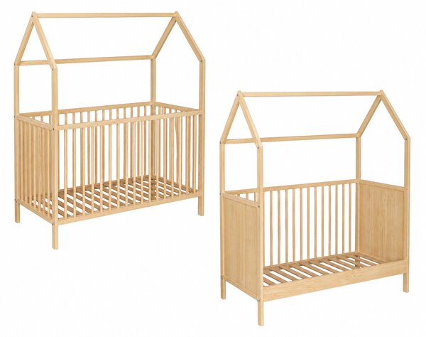Łóżeczko Domek LEON 120 x60 Bukowe Naturalne