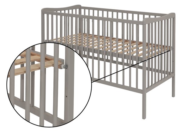 Łóżeczko dziecięce 120 x60 Grześ / TAUPE