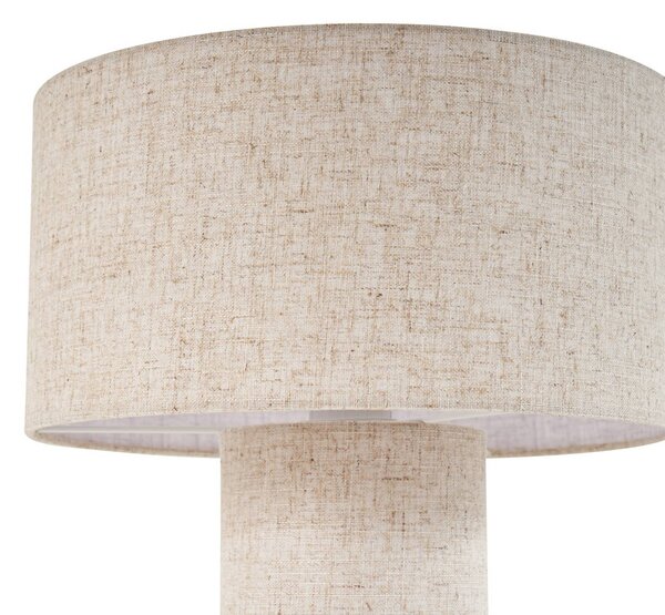 Lampa stołowa Elfie Lindby, kremowy / amber, salon / jadalnia, tkanina / materiał / jedwab, skandynawski