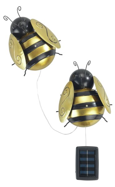 Lampki solarne pszczoły LED, dekoracja ogrodowa, zestaw 2 szt
