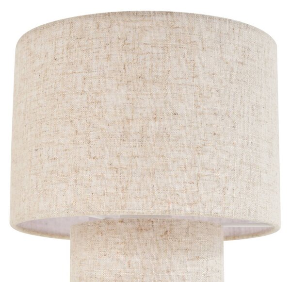 Lampa stołowa Elfie Lindby, kremowy / amber, salon / jadalnia, tkanina / materiał / jedwab, skandynawski