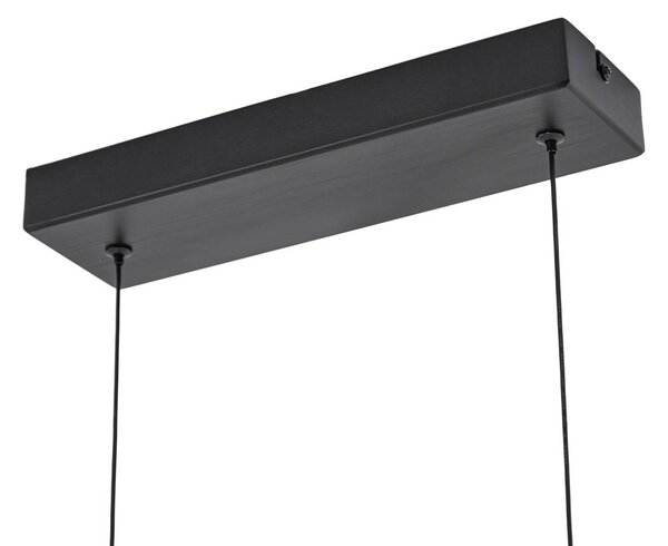 Lampa wisząca Steve Lucande, możliwość ściemniania, czarny, salon / jadalnia, metal, nowoczesny