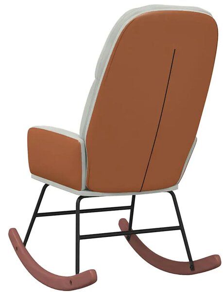 Jasnoszary bujany fotel do salonu E9-T50