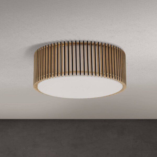 ORION Lampa sufitowa Tarta, możliwość ściemniania, jasne drewno, salon / jadalnia, drewno