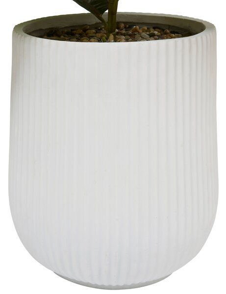 Sztuczna hortensja w ceramicznej doniczce MIKA, biała, wys. 100 cm
