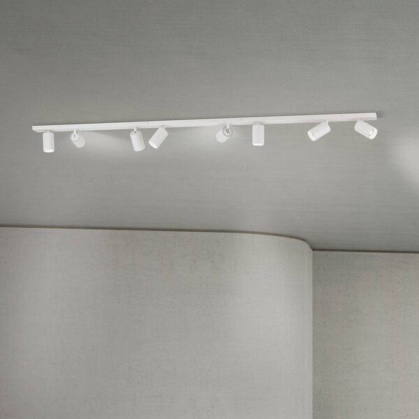 ORION Reflektor sufitowy Sean, biały, 8-punktowa, stal, aluminium, GU10 możliwość ściemniania, biały / opal, salon / jadalnia, aluminium, nowoczesny