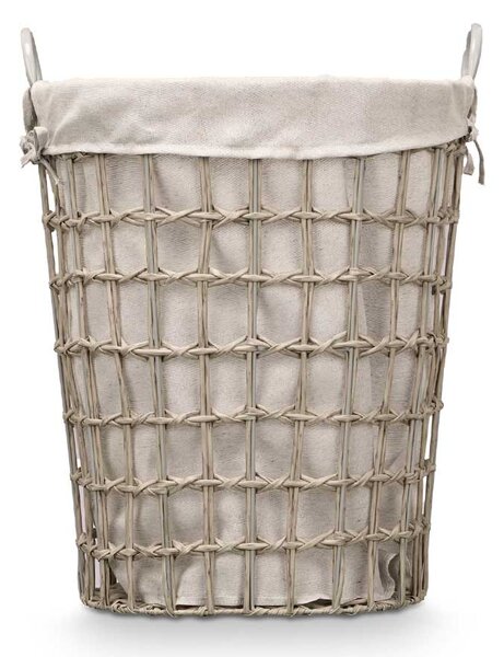 Kosz na pranie z materiałowym wkładem i uchwytami, 58 cm