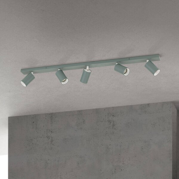 ORION Reflektor sufitowy Sean, jasnozielony, 5-punktowa, aluminium, GU10 możliwość ściemniania, zielony, salon / jadalnia, aluminium, nowoczesny