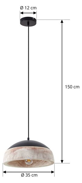 Lampa wisząca Leivar Lucande, możliwość ściemniania, jasne drewno, salon / jadalnia, drewno, nowoczesny