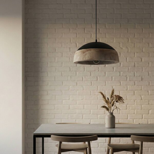 Lampa wisząca Leivar Lucande, możliwość ściemniania, jasne drewno, salon / jadalnia, drewno, nowoczesny