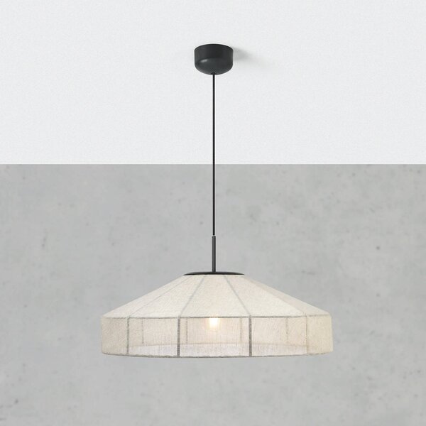 Markslöjd Lampa wisząca Alia, możliwość ściemniania, kremowy / amber, salon / jadalnia, tkanina / materiał / jedwab