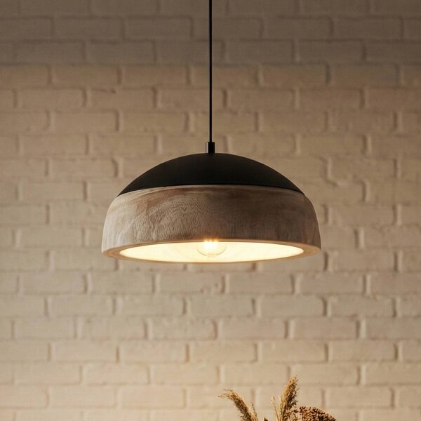 Lampa wisząca Leivar Lucande, możliwość ściemniania, jasne drewno, salon / jadalnia, drewno, nowoczesny