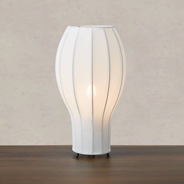 Markslöjd Lampa stołowa Hikari, biały / opal, salon / jadalnia, tkanina / materiał / jedwab
