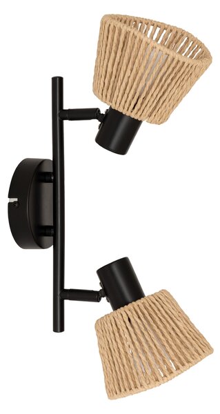 Lampy sufitowe MYHA 2 klosze z plecionego papieru, 2 x Ø 15 cm