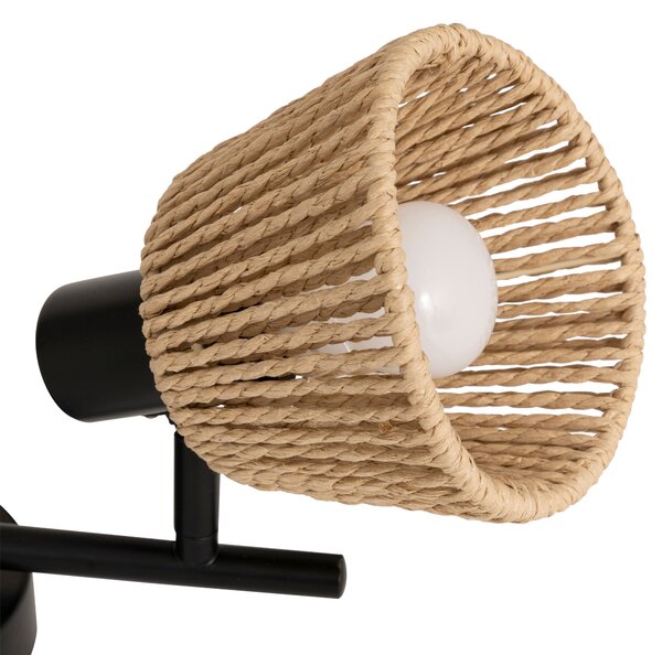 Lampy sufitowe MYHA 2 klosze z plecionego papieru, 2 x Ø 15 cm