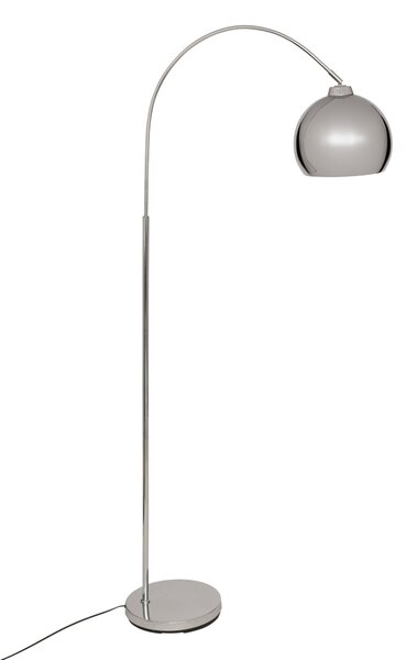 Lampa podłogowa łukowa FLORIS, metalowa, srebrna, 177 cm