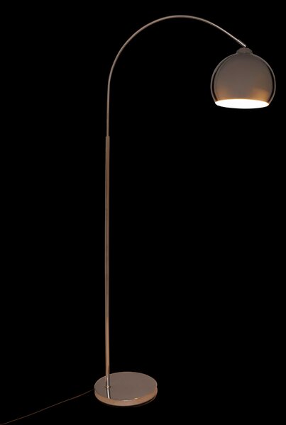 Lampa podłogowa łukowa FLORIS, metalowa, srebrna, 177 cm