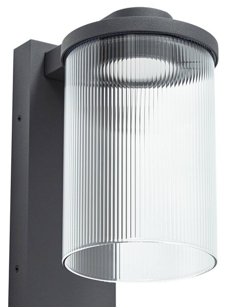 Kinkiet zewnętrzny LED Beelia Lucande, czarny, aluminium, nowoczesny