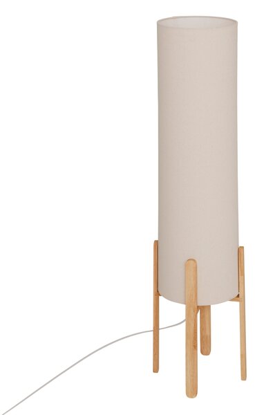 Lampa podłogowa tekstylny klosz RAFA drewniane nogi, Ø 24 x 107 cm