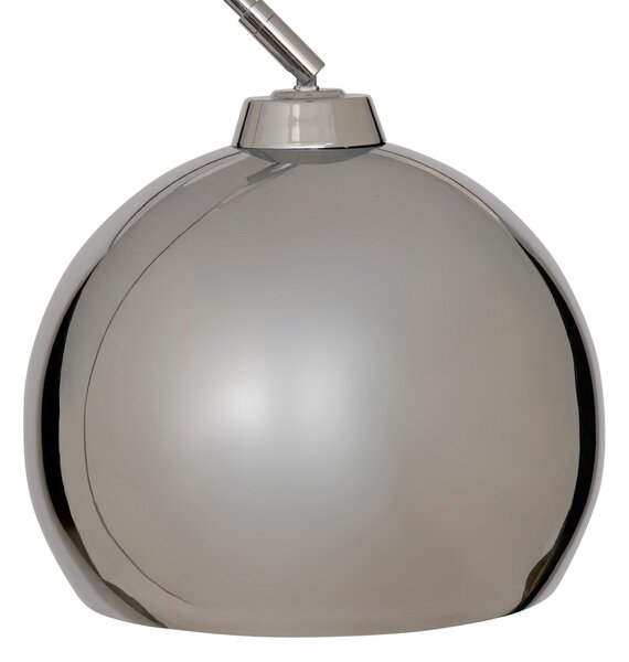 Lampa podłogowa łukowa FLORIS, metalowa, srebrna, 177 cm