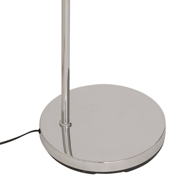 Lampa podłogowa łukowa FLORIS, metalowa, srebrna, 177 cm