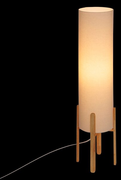 Lampa podłogowa tekstylny klosz RAFA drewniane nogi, Ø 24 x 107 cm