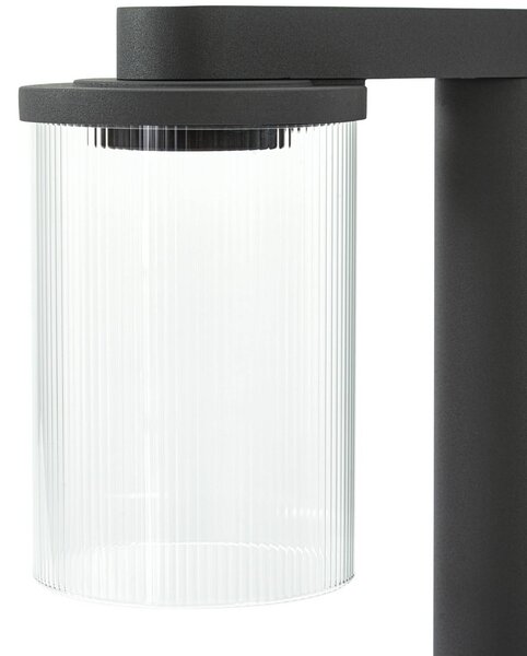 Słupek oświetleniowy LED Beelia Lucande, czarny, aluminium, nowoczesny