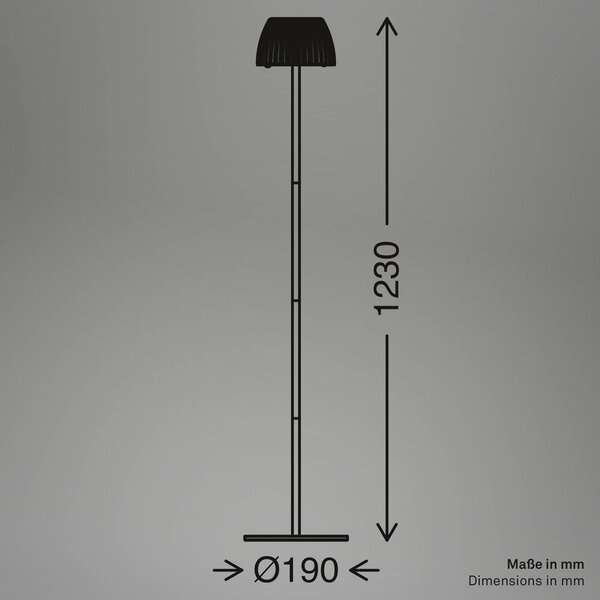 Briloner Lampa stojąca LED Loca, możliwość ściemniania, biały / opal, salon / jadalnia, metal, nowoczesny