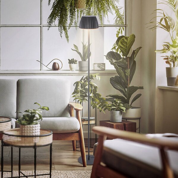 Briloner Lampa stojąca LED Loca, możliwość ściemniania, czarny, salon / jadalnia, metal, nowoczesny