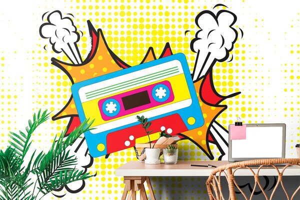 Tapeta pop art kaseta
