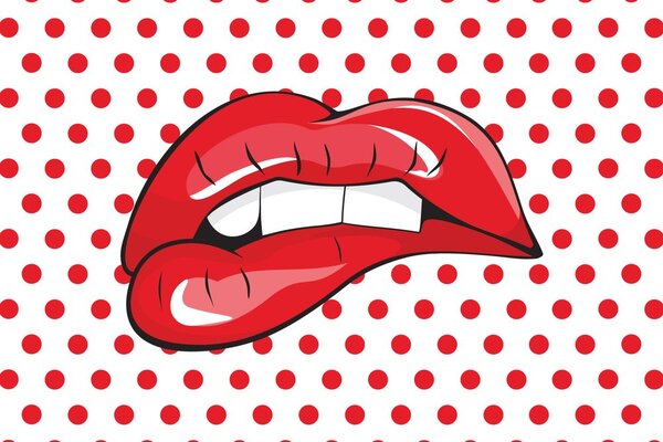 Tapeta pop art usta