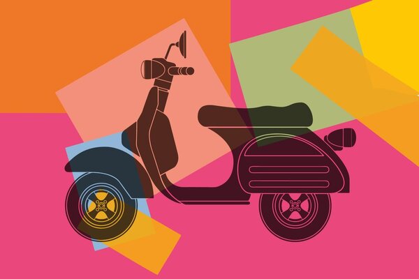 Tapeta pop art skuter