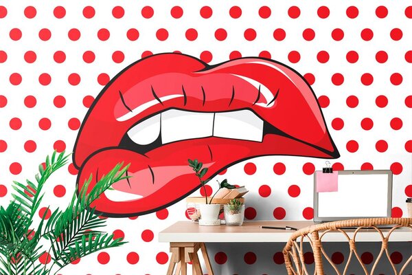 Tapeta pop art usta