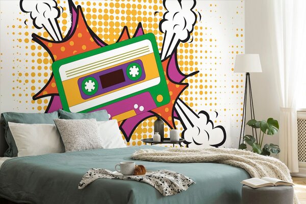 Tapeta kaseta ikona muzyki
