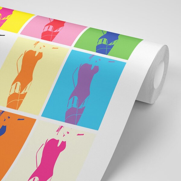 Tapeta powabna kobieta pop-artu