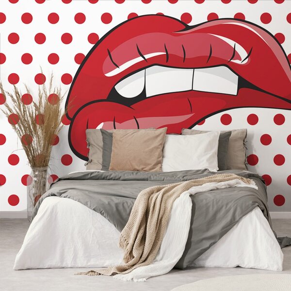 Tapeta pop art usta