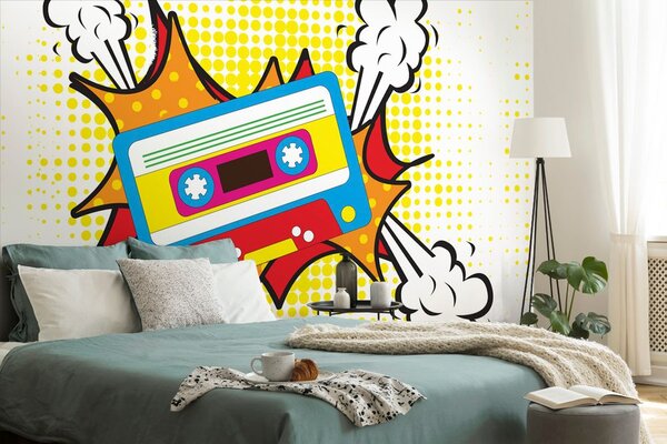 Tapeta pop art kaseta