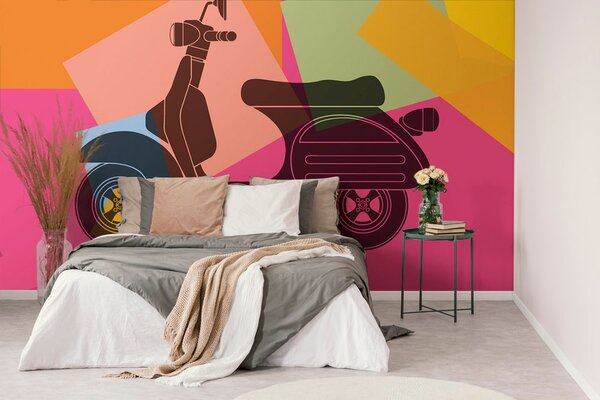 Tapeta pop art skuter