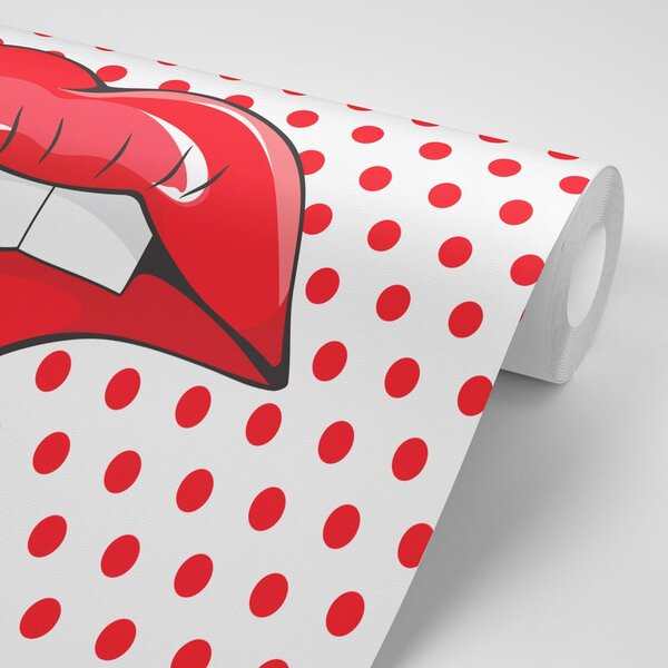 Tapeta pop art usta