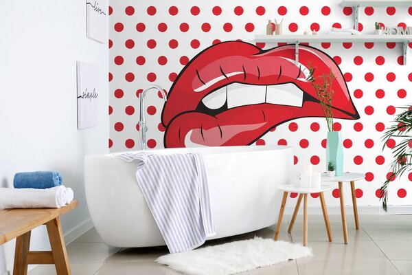 Tapeta pop art usta