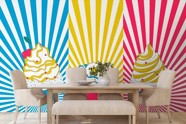 Tapeta pop-art babeczki
