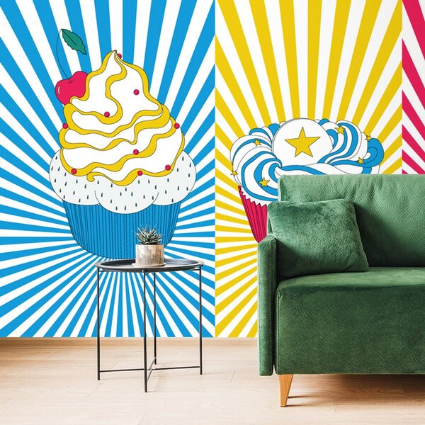 Tapeta pop-art babeczki