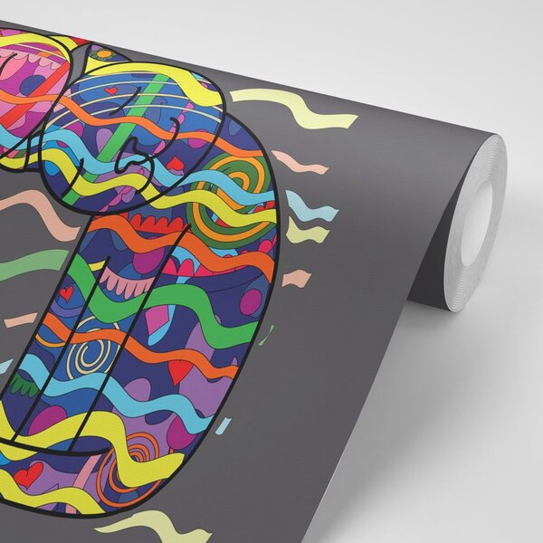 Tapeta zakochane koty w pop art stylu